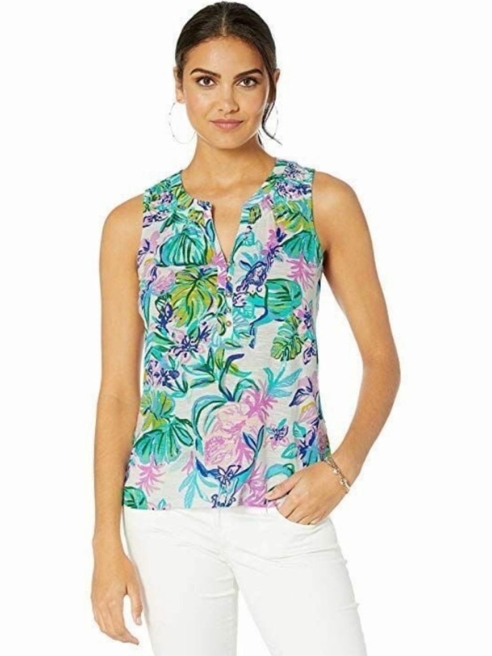 Lilly Pulitzer Essie Tank Mermaid in the Shade Size Small EUC